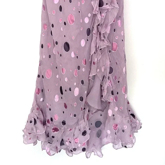 PRÉCIS PETITE Silk blend LILAC STRAP FRILL
FRONT BIAS CUT LONG DRESS
SIZE 6 - Picture 2 of 8